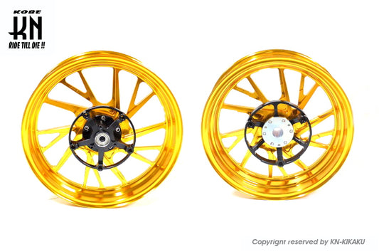 MOS 鍛造アルミホイール前後セット 【XMAX250/300】ゴールド【XF-10】