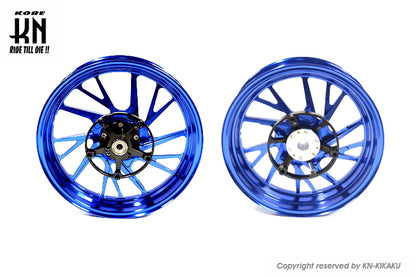 MOS 鍛造アルミホイール前後セット 【XMAX250/300】ブルー【XF-10】