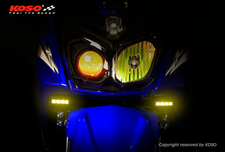 KOSO LEDフロントデイライトキット/BWS125 2型【BG1】/BWS R【2JS】スモークレンズ/オレンジ