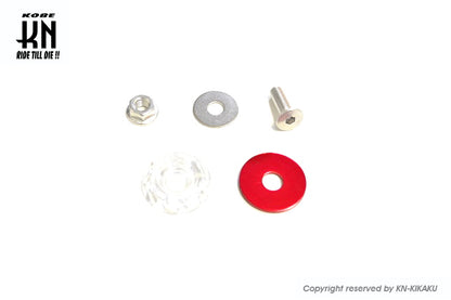 KOSO ライセンスプレートスクリュー【クリアー/レッド】