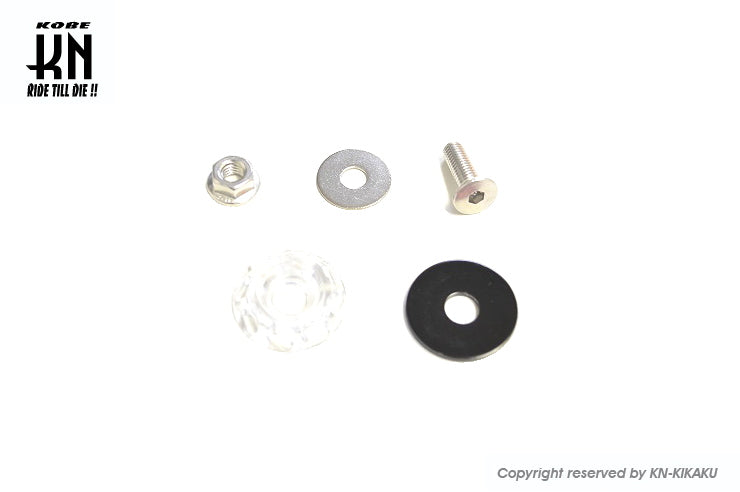 KOSO ライセンスプレートスクリュー【クリアー/ブラック】