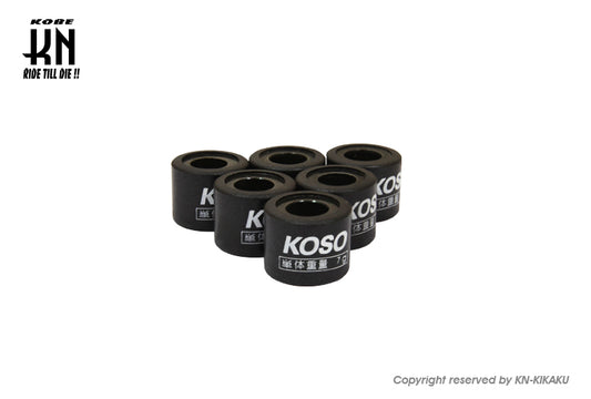 KOSO ブラックウエイトローラー 15×12 ヤマハスクーター系 【11.0g】