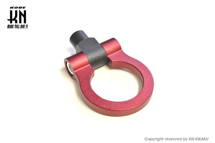 アルミ牽引フック【汎用】レッド【理由あり】