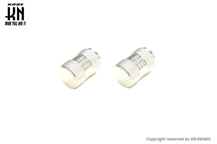 アルミエアーバルブキャップ 汎用【シルバー】2個入り