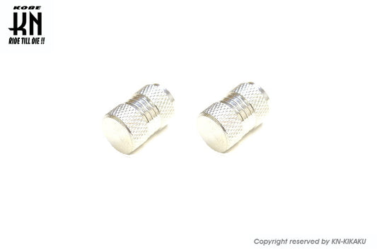 アルミエアーバルブキャップ 汎用【シルバー】2個入り