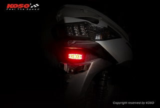 KOSO 汎用LEDライト【リフレクターサイズ】【レッド】