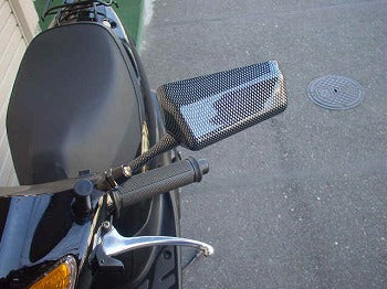 カーボン風　カスタムミラータイプ1  左右8mm正ネジ　