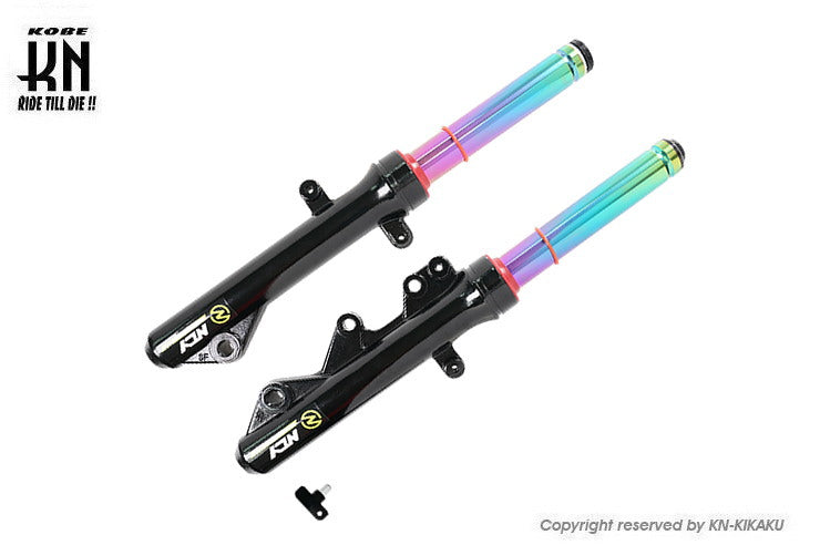 NCY フロントフォーク【N-21】減衰力/イニシャル調整式【シグナスX,2型3型】チタンカラー