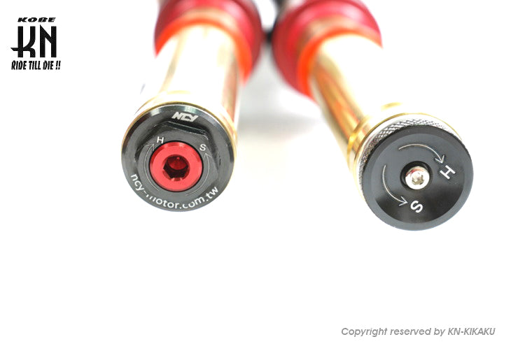 NCY フロントフォーク【N-21】減衰力/イニシャル調整式【シグナスX,2型3型】ゴールド