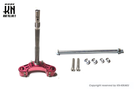 アルミCNCワイドフロントフォークステム【レッド】18mmワイド【NCY別注モデル】アドレスV125