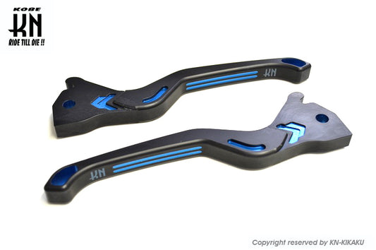 KN企画 デュアルカラーレバー【SMAX/マジェS/シグナス4/5型/BWSR】ブルー