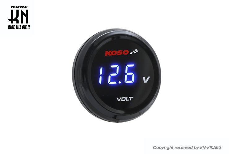 KOSO i-Gearメーター【電圧計】ブルー表示