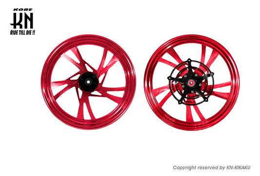 MOS 鍛造アルミホイール前後セット【GSX125/150】レッド