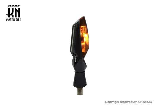 KOSOLEDウインカー【MARS】【マットブラック/クリアレンズ/オレンジLED】