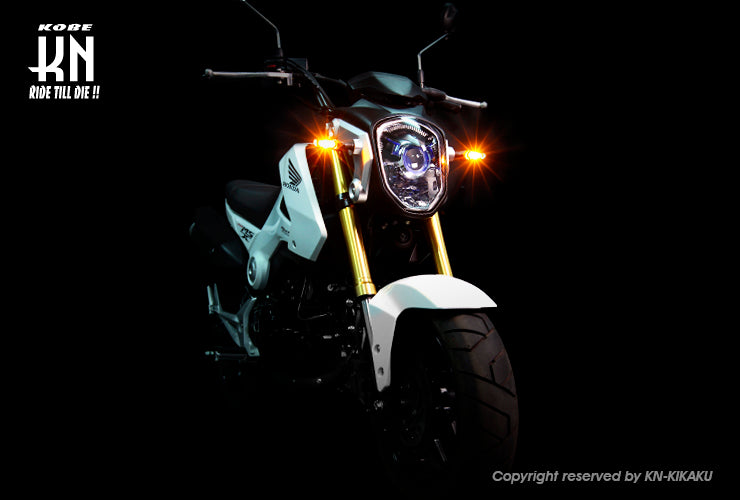 KOSOLEDウインカー【MARS】【マットブラック/クリアレンズ/オレンジLED】