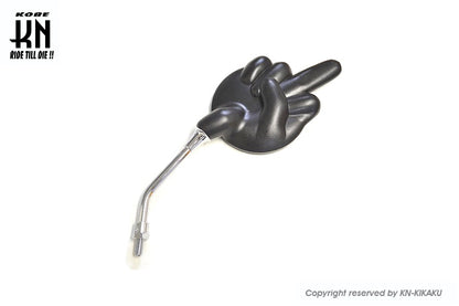 ミドルフィンガーミラー【逆ネジ/径8mm】ブラック【1本】