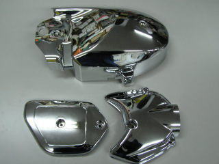 メッキクランクケースカバー3点セット マジェスティ125