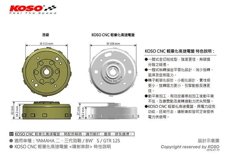 軽量HPアウターローター(インジェクション車用)　フライホイール