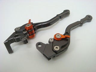 KOSO調整式レバーブラック(ガンメタ)　【アドレスV125】