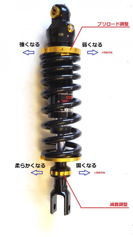 スーパーアブソーベントショック減衰調整　【マジェスティS/Smax/FORCE】ブルー