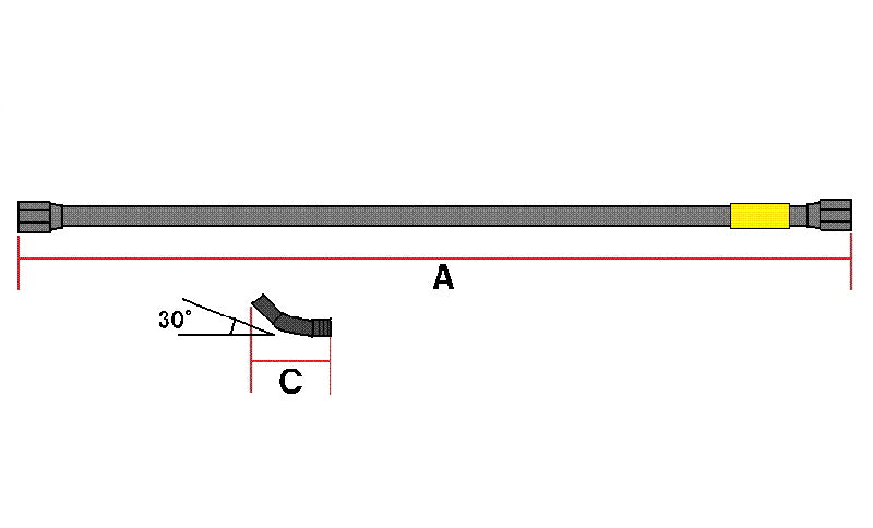 RCB テフロンブレーキホース 【480mm】レッド