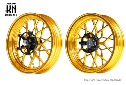 MOS 鍛造アルミホイール前後セット【FF-20】マジェスティS/SMAX/FORCE【ゴールド】