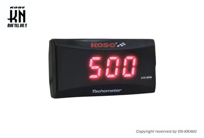 KOSO スーパースリムスタイルRPMメーター【レッド表示】