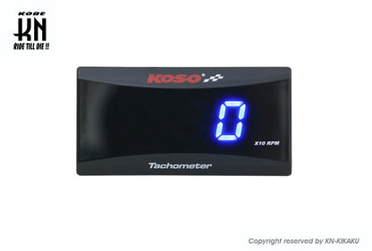 KOSO スーパースリムスタイルRPMメーター【ブルー表示】