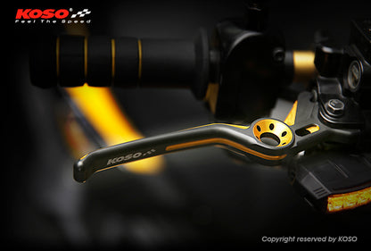 ホークアイ ブレーキレバー【Gアクシス/BWS100/BWS125】マットブラック/ブルー