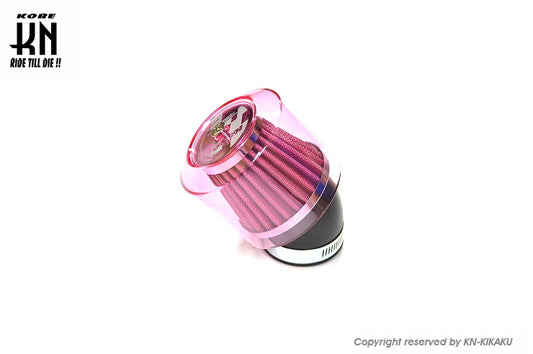 KOSO 汎用パワーフィルター【ビッグキャブ用】クリアレッド【45度】