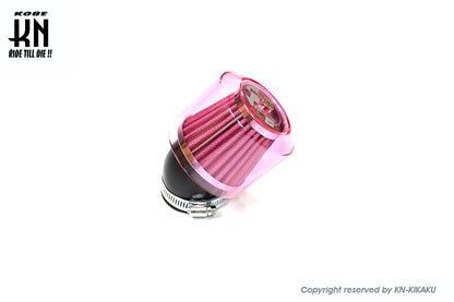 KOSO 汎用パワーフィルター【ビッグキャブ用】クリアレッド【45度】