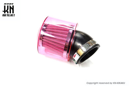 KOSO 汎用パワーフィルター【ビッグキャブ用】クリアレッド【45度】