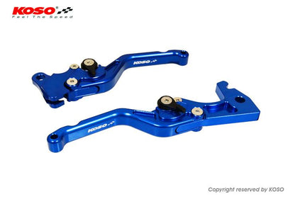 KOSO 調整式ブレーキレバー 【ブルー/シグナスX】