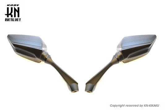 KOSO スプリントスタイルミラー 【カーボンルック】クリアーレンズ