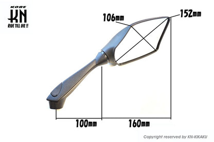KOSOバックミラー【SOARINGミラー】ネジ径 8/10mm【クリアーレンズ】