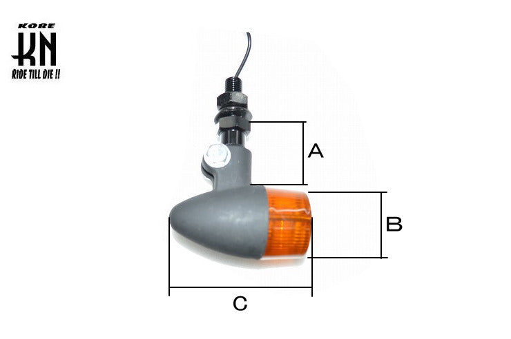 汎用ウインカーキット【ブラックボディー/オレンジ】 ダブル球【2個入】