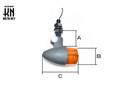 汎用ウインカーキット【ブラックボディー/オレンジ】 ダブル球【2個入】
