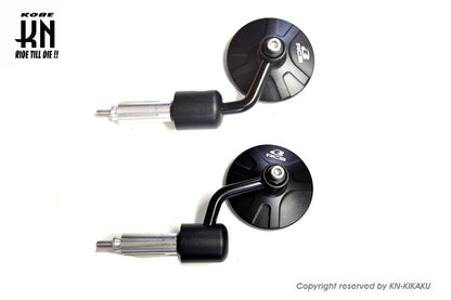 RCB 2WAY ミニバーエンドミラー【アルミCNCサイドミラー】左右セット【ブラック】