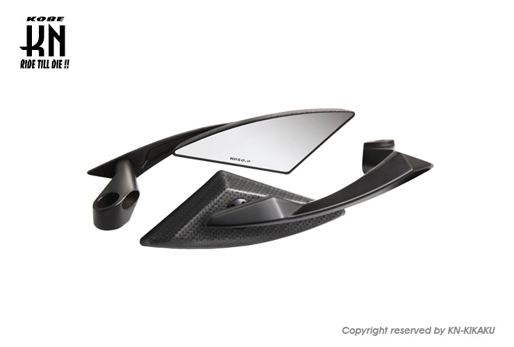 KOSO DEVIL STYLE　ミラー【カーボンシェル/ブラック】