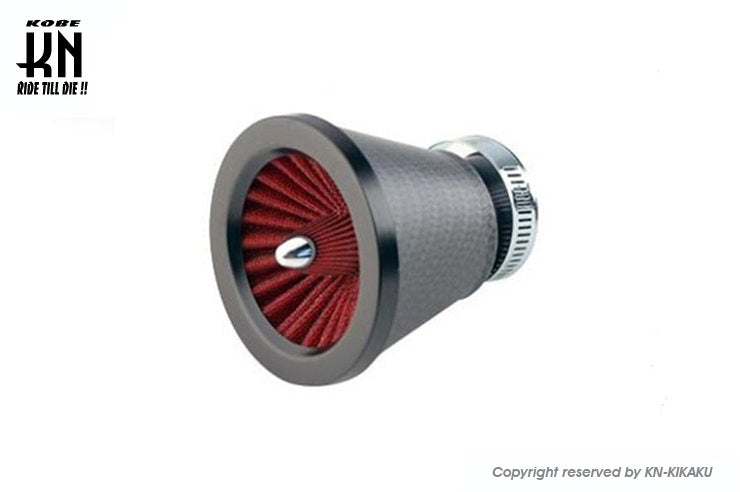 STR8 汎用パワーフィルター【45度/ストレート】2WAY【カーボンルック】タービンタイプ【28/35mm】