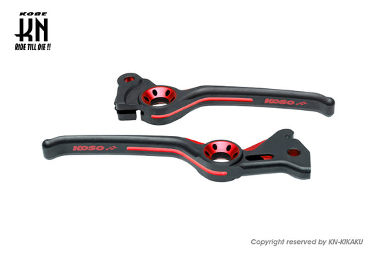 ホークアイ ブレーキレバー【シグナスX/1型2型3型】マットブラック/レッド