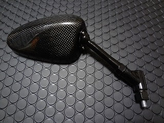 リアルカーボンミラー タイプX 左右セット【右10mm逆ネジ/左10mm正ネジ】