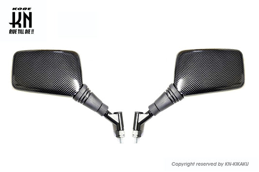 PCZミラー【カーボンルック】左8mm正ネジ,右8mm逆ネジセット