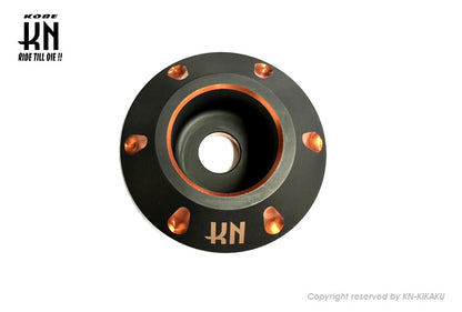 デュアルカラーホイールセンターキャップ2【マットブラック/オレンジ】キャストホイール