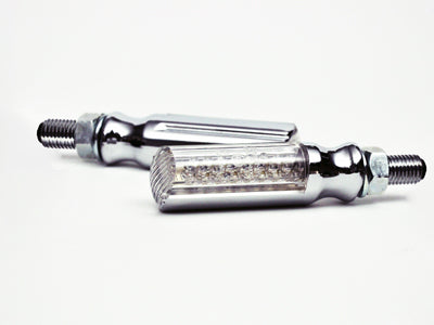 汎用LED円柱形ミニランプ 【STARTECH】 クリアーレンズ/メッキボディー