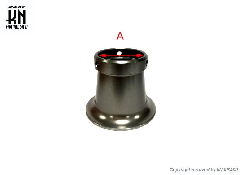 アルミビレットファンネル【汎用】ガンメタ【取付内径36mm/高さ50mm】