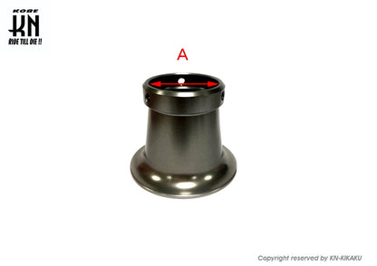 アルミビレットファンネル【汎用】ガンメタ【取付内径36mm/高さ50mm】