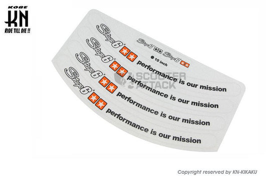 STAGE6 リムステッカー 白 10インチ用