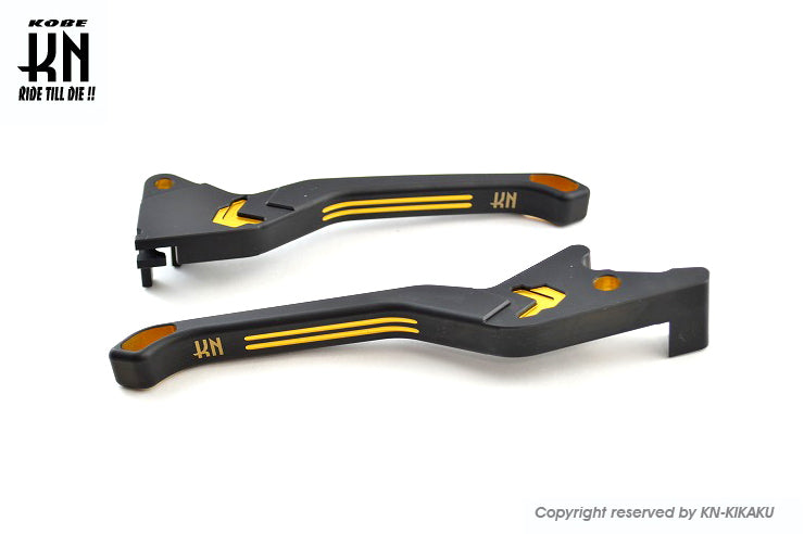 KNデュアルカラーレバー2【PCX125/150,ZOOMER-X】マットブラック/ゴールド