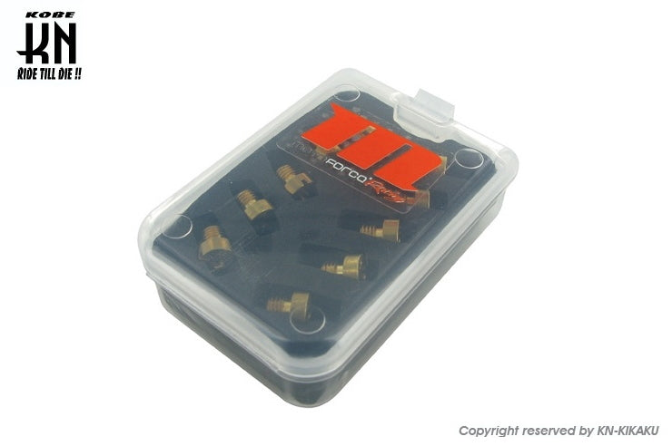 Motoforce メインジェットセット 【デロルトキャブ用】 50-72番【10本セット】(ネジ径=5mm)
